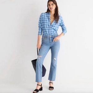 J.Crew 9'' demi-boot crop jean in Rocky Shore wash